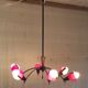 Chandelier with 6 lights in Stilnovo style and Murano glass - 1950s