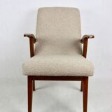 Armchair chair 300-123, design by M. Puchała beige boucle