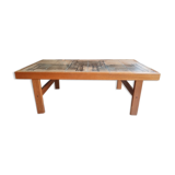 Teak coffee table and ceramic tiles Trioh Denmark 1982