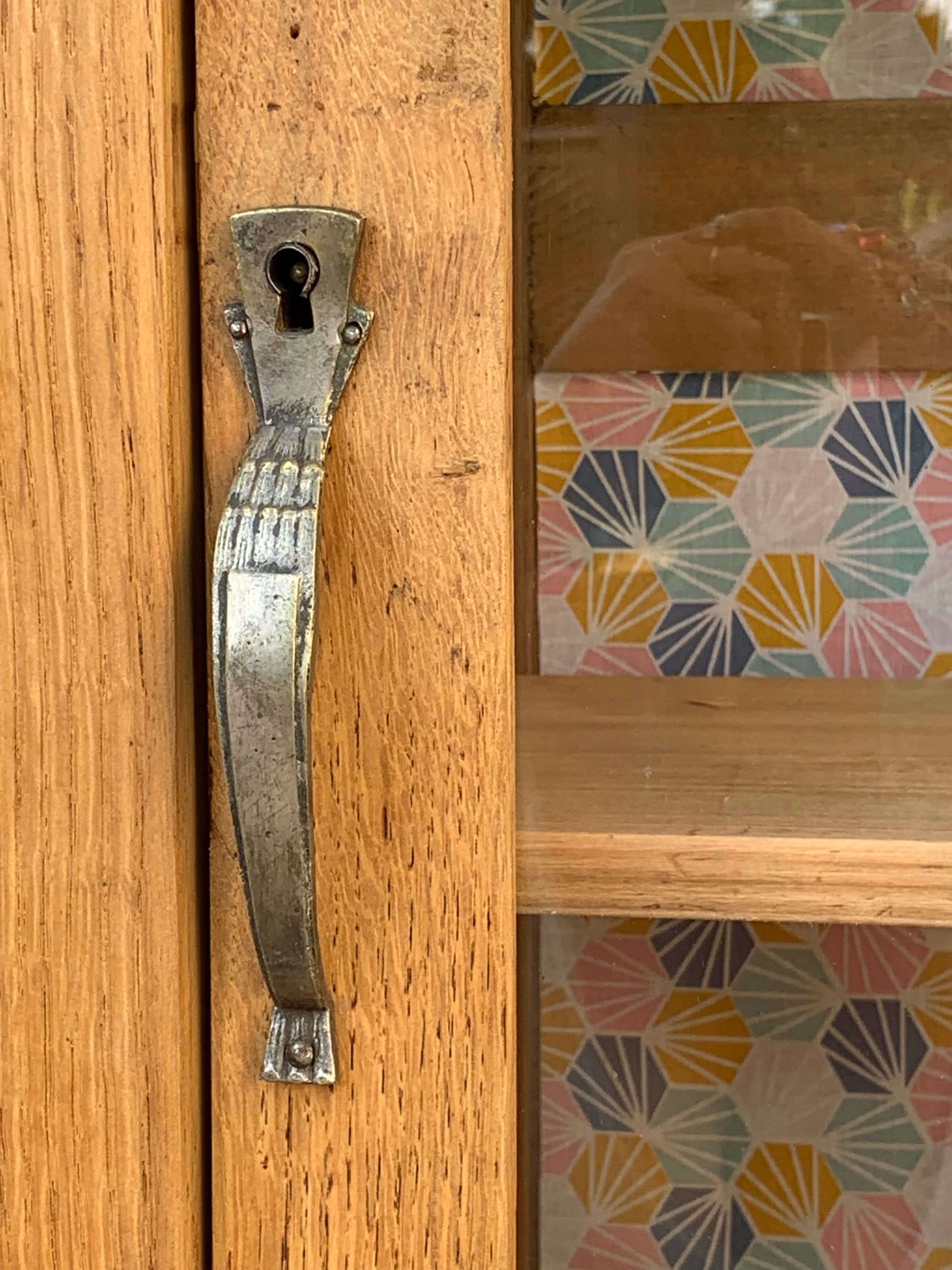 Parisian wardrobe glazed art deco 1920 raw wood