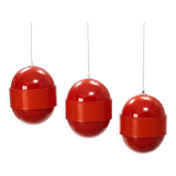 Series of 3 Scandinavian pendant lamps by Uno and Osten Kristiansson for Luxux