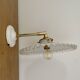 Applique abat-jour vintage en opaline blanche