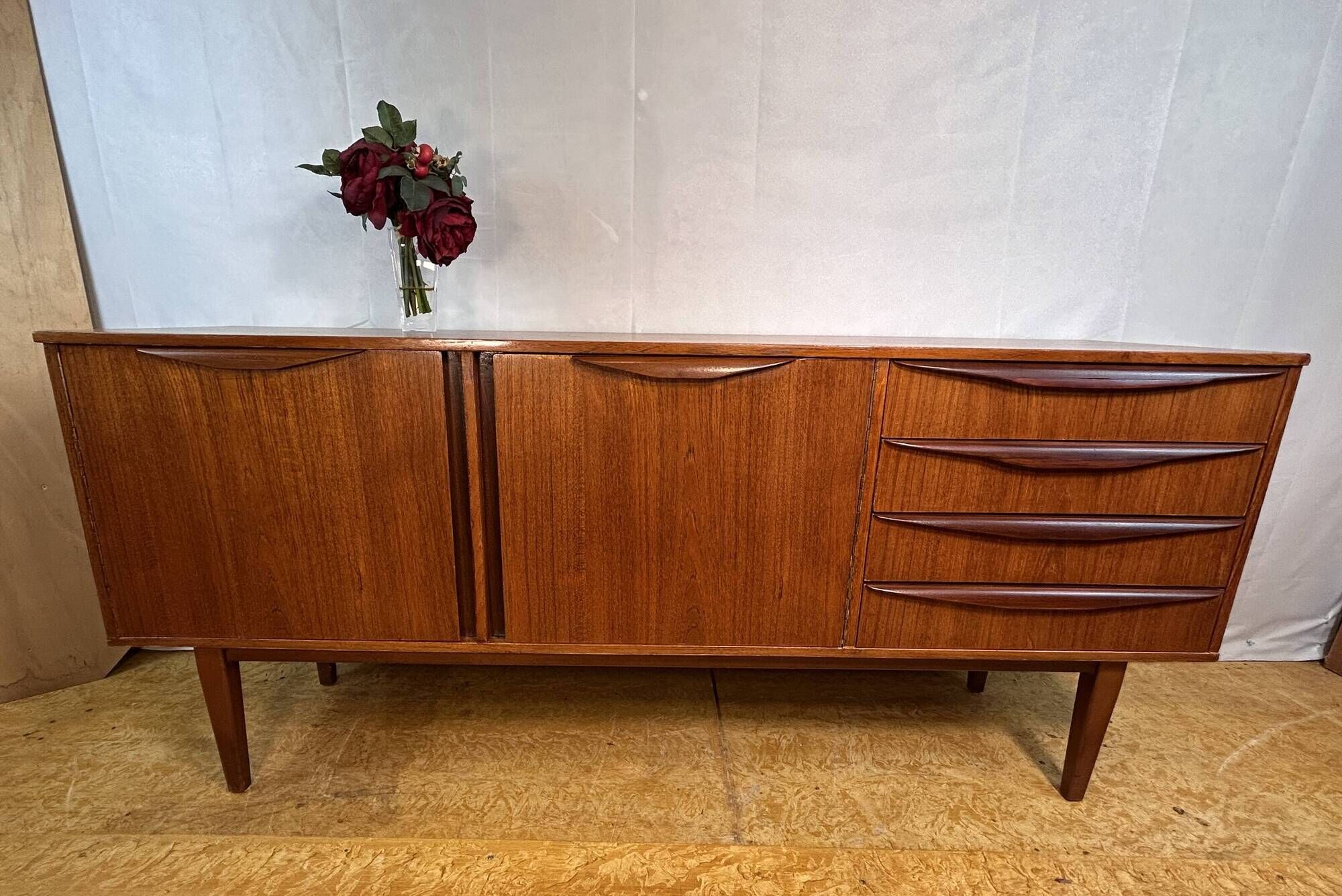Mid-Century Retro Vintage Teak Sideboard by Portwood – 1960s British Crafts