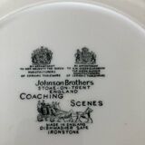 Trio d’assiettes Coaching Scenes bleu par Johnson Bros Brothers Irestone