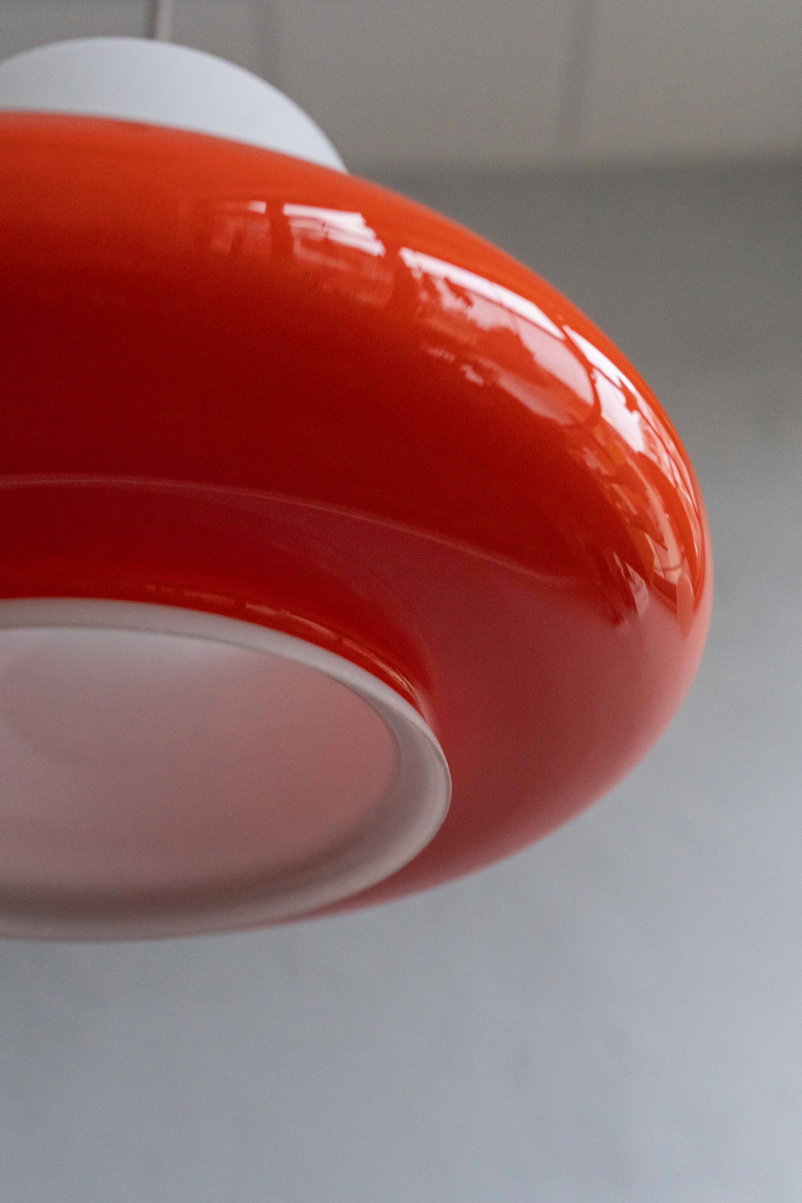 Vintage Czechoslovak Hanging Glass Lamp By Osvětlovací Sklo, 1970s