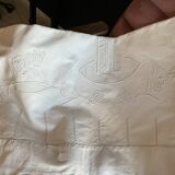 Old linen/cotton embroidered sheet