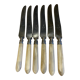 Series of 6 horn handle knives