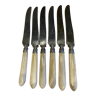 Series of 6 horn handle knives