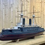 Model representing a battleship of the late nineteenth century