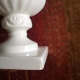Medici vase in white earthenware Gien 1960s