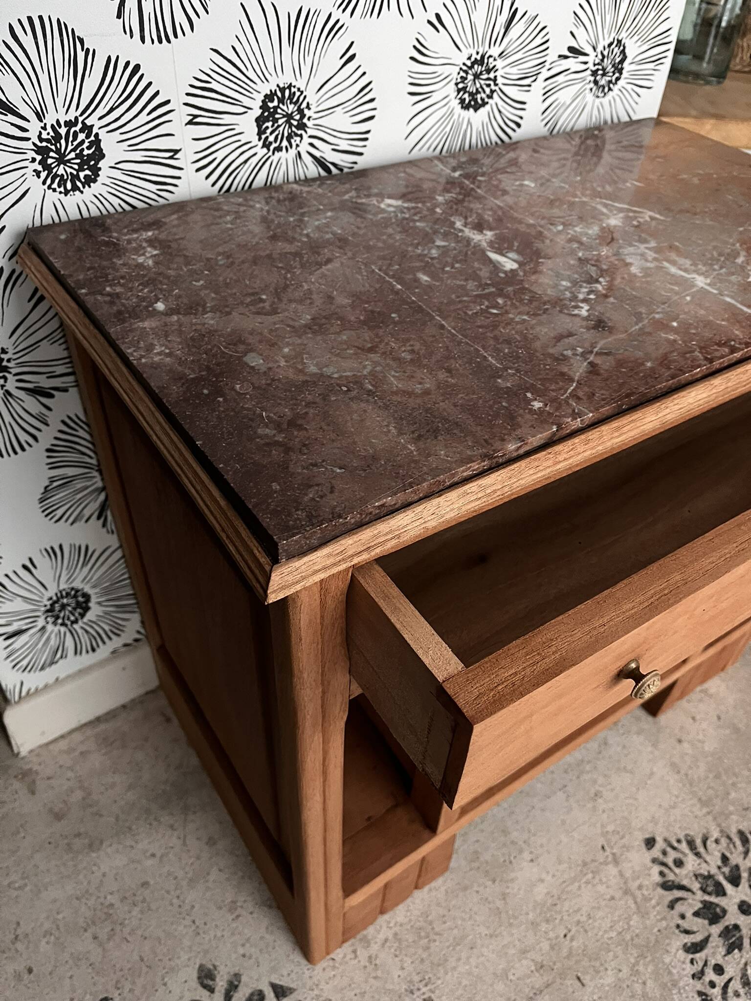 Art Deco vintage bedside tables Jada and Rosa wooden accent furniture