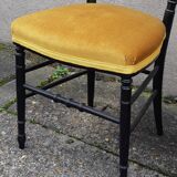 Pair of Napoleon III chairs in blackened wood