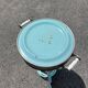 Antique bistro heating table "Le Coquet", enamelled tray, piece by piece.