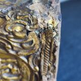 Old wooden box/casket covered with brass