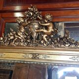 golden mirror with angels