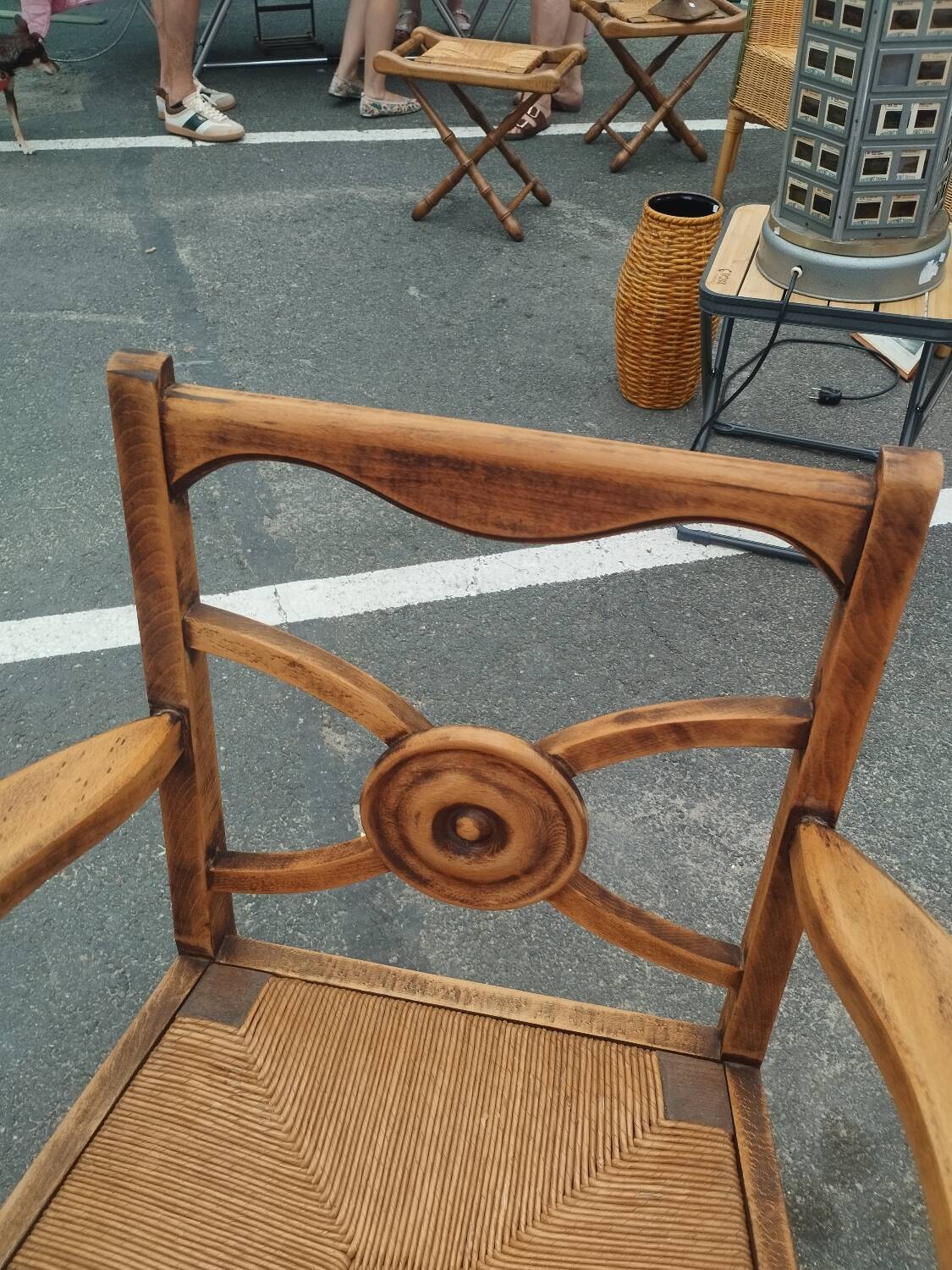 Pair of antique vintage Louis XVI style armchairs