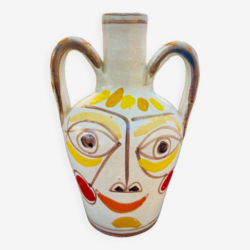 Two-handled earthenware jug by Giovanni DeSimone, 1960s