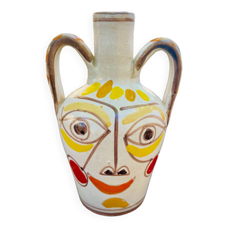Two-handled earthenware jug by Giovanni DeSimone, 1960s