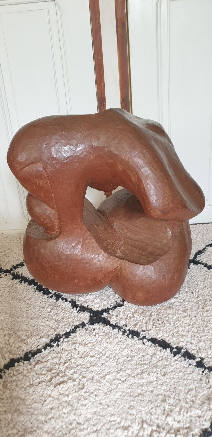 Abstract wooden sculpture