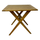Vintage design solid wood folding scissor table from the 1970s