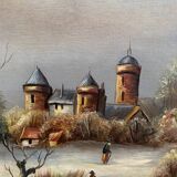 Landscape "Winter skating".