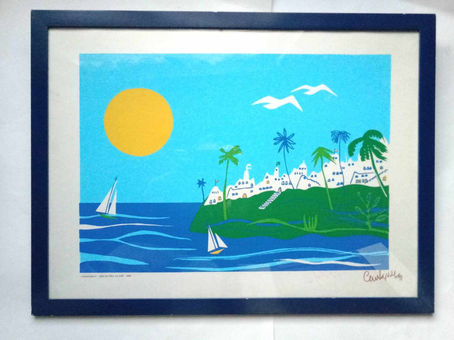 Casapueblo original screenprint 1990 signed carlos paez vilaro 1923 2014