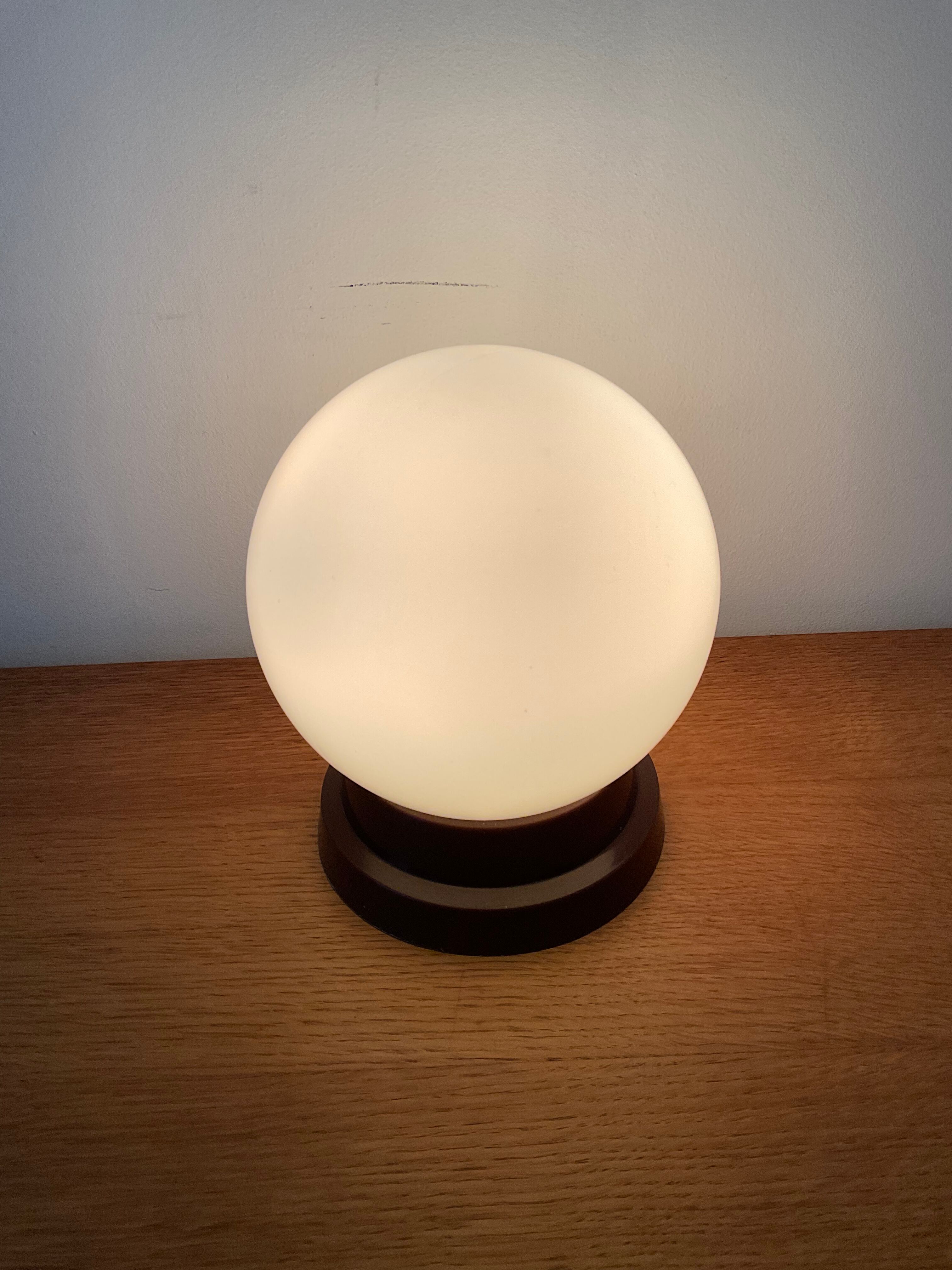Vintage lamp from the 70s opal globe
