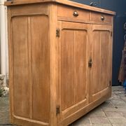 Grand Parisian buffet with billot and butterfly hinges, raw wood, 1930.