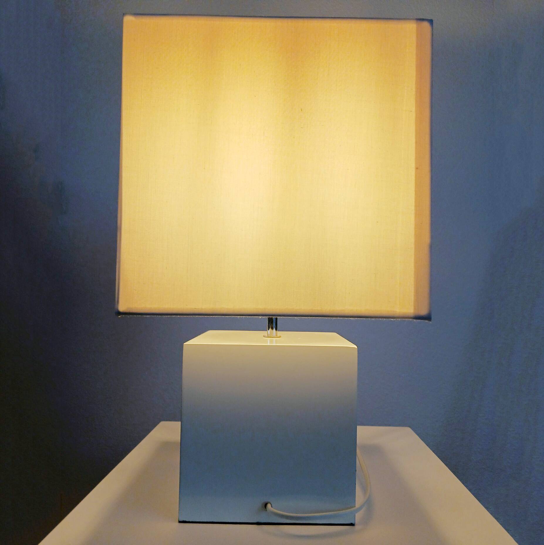 Lampe Moderniste Vintage • Cube • Jan des Bouvrie • 1990