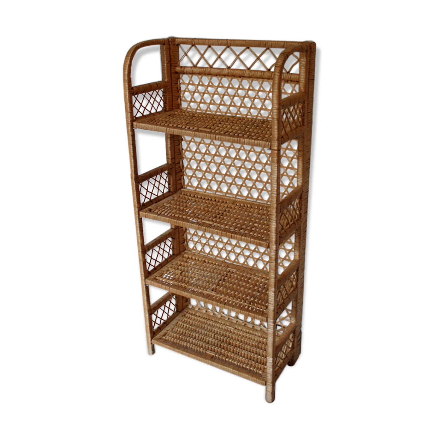 Rattan shelf