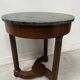 Round Empire-style side table in mahogany and veneer, 20th century
