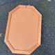 Vintage octagonal mirror in solid wood 70x50cm