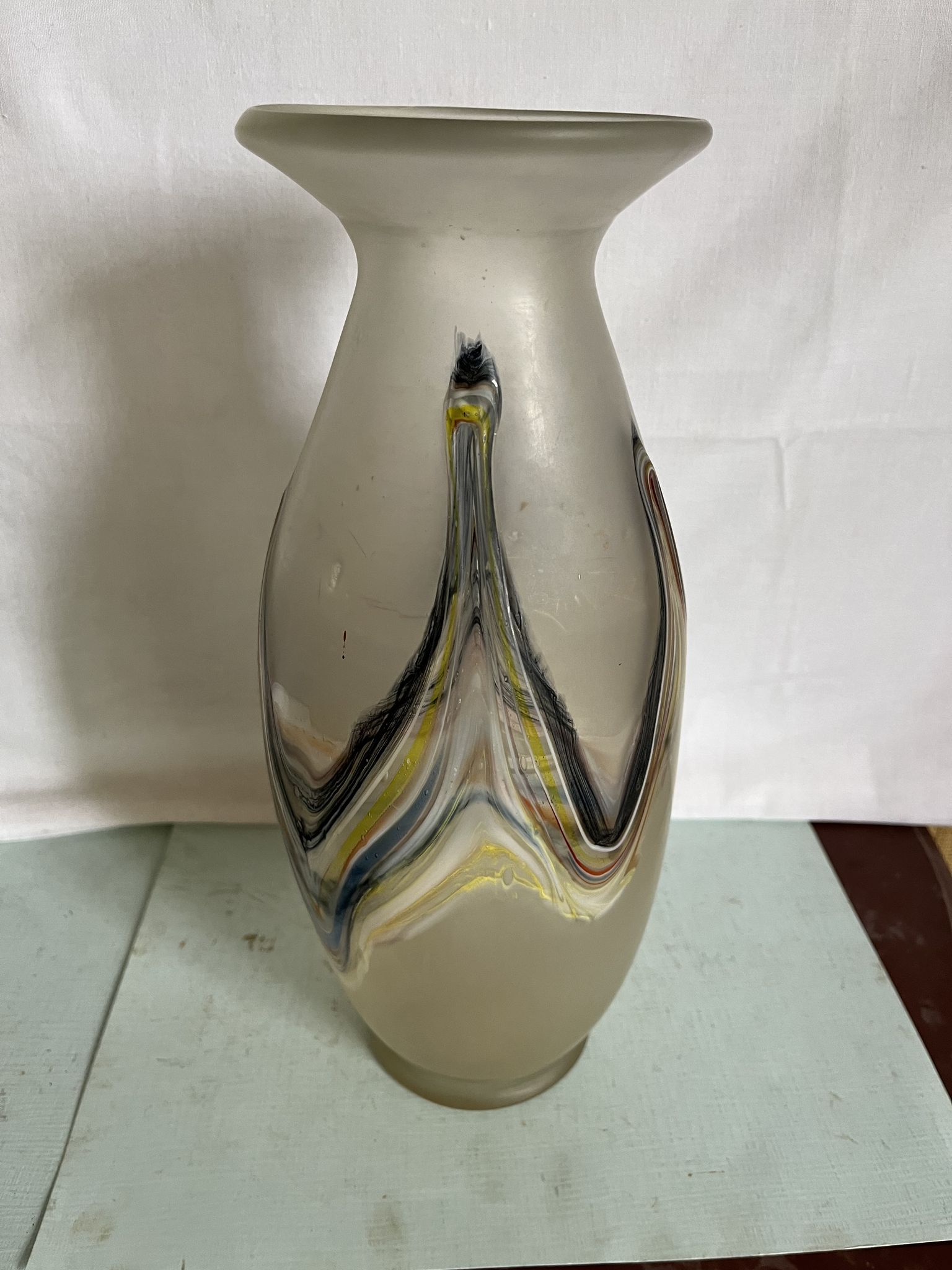 Vase en pâte de verre années 60