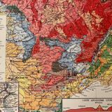 Old map of the massif central from 1945