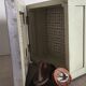 Tabouret coffre de cireur, années 50