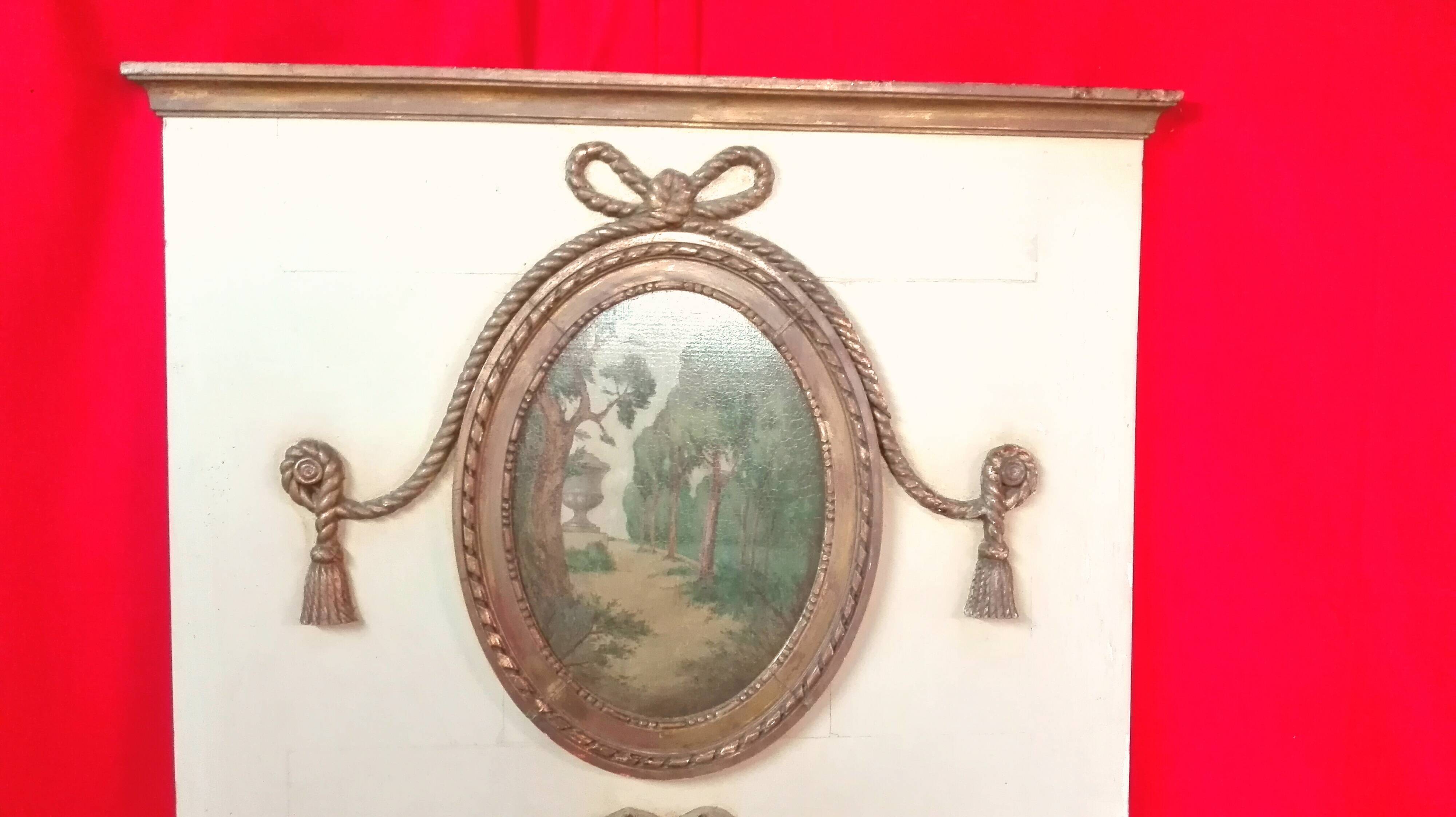 Louis XVI style trumeau late 19th century 110x160cm