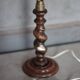 Turned wood lamp base, wooden lamp, table lamp, bedside lamp
