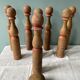 Old wooden bowling game turned late nineteenth century