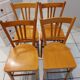 Set of 4 vintage 1960s bistro chairs