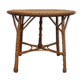 Table en osier années 60