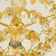 Vintage Murano glass chandelier with 58 fruits – gold metal
