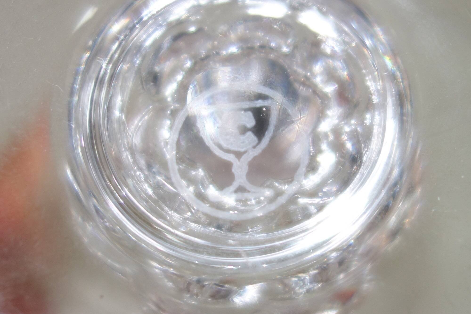 6 champagne flutes in Sèvres crystal, Choiseul model