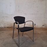 Brayton International Collection Steelcase black and aluminum chair