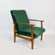 Méridienne vintage en velours vert, années 1970