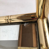 Lancel House gilded metal coffee table, two glazed tops