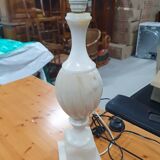 White marble bedside lamp