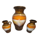 Lot de vases céramique vintage West Germany