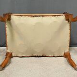 Small Louis XV Style Bench with Armrests in Blond Mahogany – 1920