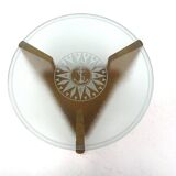 Glass and elm coffee table, Denmark, 1940