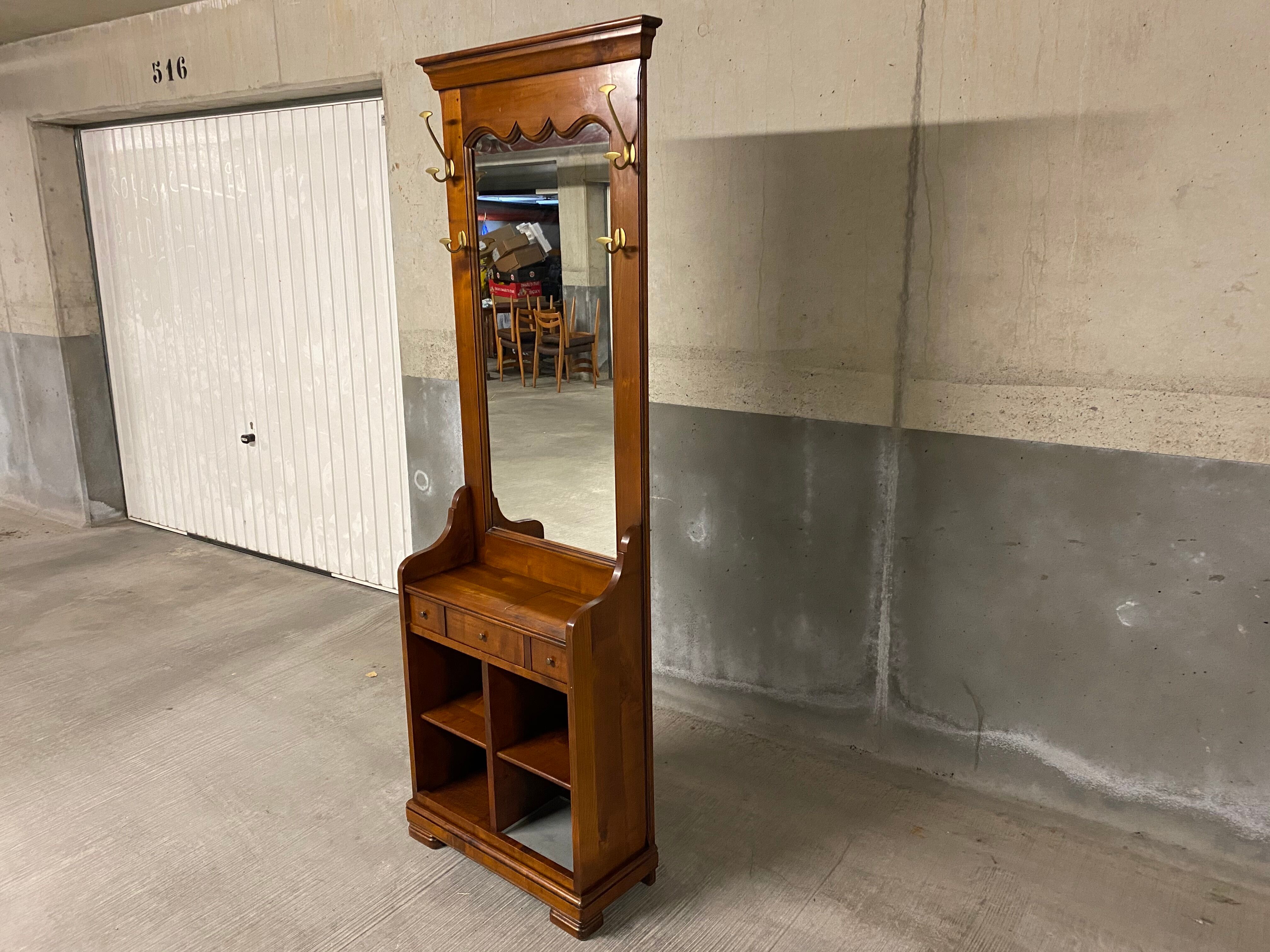 vintage 1970s walnut entrance locker room